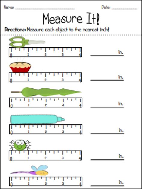 measuring   nearest   worksheet
