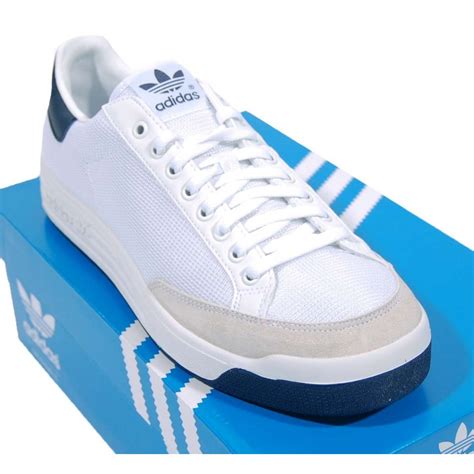 adidas originals rod laver running white navy mens shoes  attic clothing uk