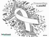 Coloring Awareness Pages Saam Violence Sexual Ribbon Month Domestic Assault Colouring Abuse Prevention Adult Child Self Nsvrc Kids Ribbons Care sketch template