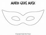 Mardi Gras Masquerade sketch template