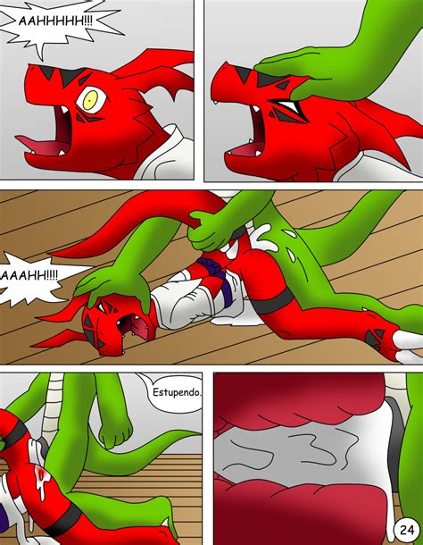 rule 34 anal color comic crocodile cum digimon dragon forced gay guilmon karate male no humans