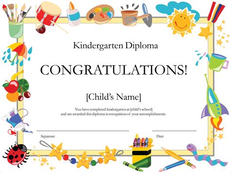 creative blank certificate templates  psd   kids