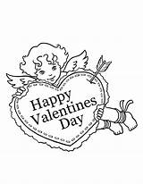 Coloring Valentines Pages Kids Printable Valentine Clip Clipart Bestcoloringpagesforkids Book Cupid Happy Little Icolor sketch template