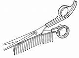 Scissors Getdrawings Comb Drawing sketch template