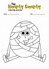 Humpty Dumpty Coloring Worksheets Preschool Crafts Worksheeto Printable Via sketch template