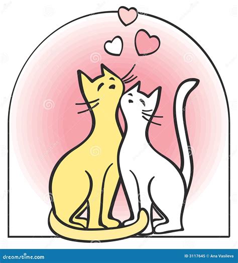 cats  love vector royalty  stock photo image