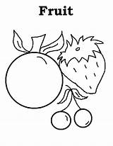 Coloring Pages Fruit Kids Fruits Food Autumn Printable Healthy Color Bestcoloringpagesforkids Results sketch template
