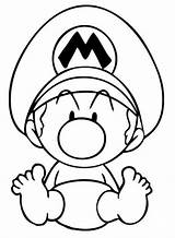 Coloring Luigi Mario Toad Peach Daisy Bowser Popular sketch template