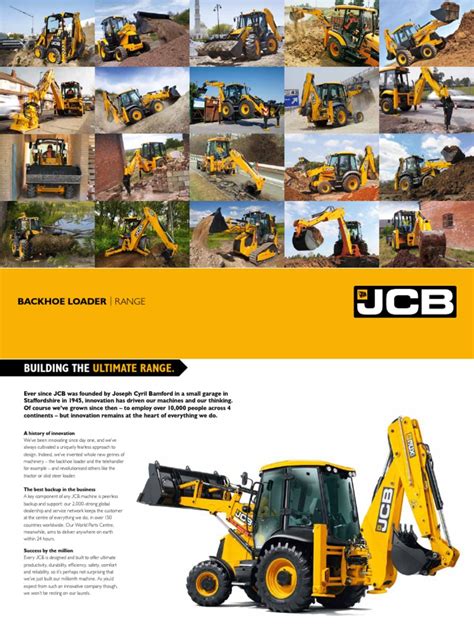 complete guide  jcb backhoe loader brochurepdf loader equipment industrial equipment