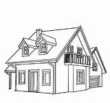 Coloring Houses Town House Common Netart sketch template