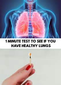 lungs test 1 minute test to see if you have healthy lungs