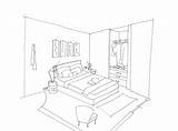 Bedroom Coloring Drawing Pages Pencil Sketch Layout Getdrawings Template sketch template