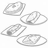 Omelet Omelette sketch template