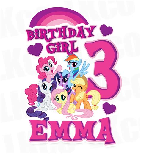 pony birthday shirt transfer pink birthday girl luvibeekidsco