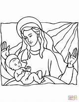 Jesus Coloring Pages Baby Mary Christmas Bible Color Printable Religious Print sketch template