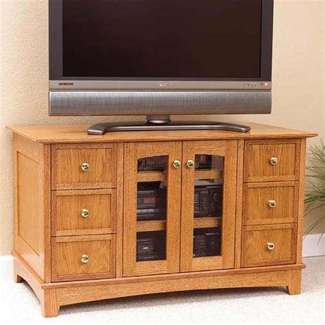 compact entertainment center woodworking plan wood magazine