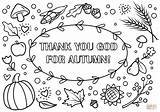 Coloring Autumn Fall Pages God Printable Thank Sheets Preschool Print Kids Leaves Thanksgiving Season Paper Drawing Work Leaf sketch template