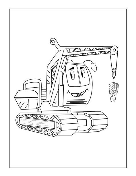 construction vehicles coloring pages digital print etsy