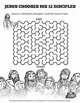 Kids Bible Jesus Sunday School Disciples His Activities Chooses Children Mazes Lessons Maze Activity Lesson Coloring Pages Twelve Crafts Worksheets sketch template