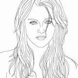 Coloring Twilight Pages Stewart Kristen People Celebrities Famous American sketch template
