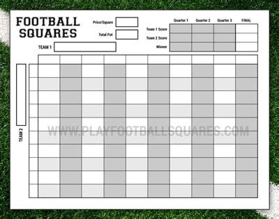 printable football squares play football squares