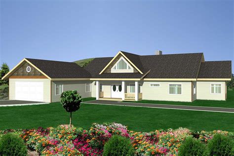 mountain ranch home plan gh architectural designs house plans
