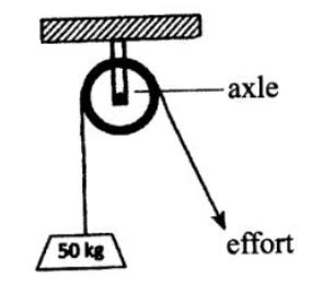 diagram  represents  single fixed pulley