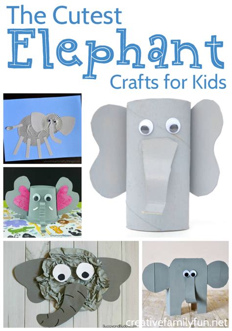 fun elephant crafts  kids creative family fun