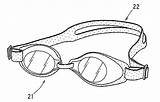 Goggles Drawing Coloring Swim Pages Google Swimming Sketch Drawings Patents Paintingvalley Template sketch template