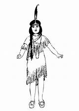 Girl Indian Coloring Para India Colorear Dibujo Native American Chica Pages Indias Dibujos Edupics Tablero Seleccionar sketch template