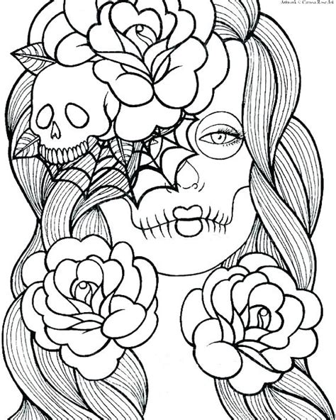 sugar skull coloring pages     getcoloringscom