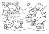 Barney Friends Coloring Pages Printable Everfreecoloring Drawing Getdrawings sketch template