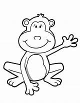 Monkey Printable Template Coloring Animal Pages Sheet Popular sketch template