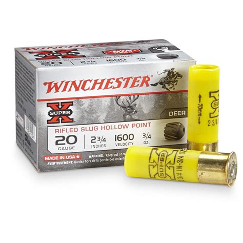 winchester super   gauge   shells  oz slugs  rounds   gauge shells