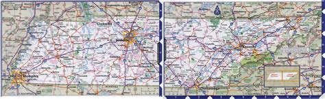 large detailed roads  highways map  tennessee state   cities vidianicom maps