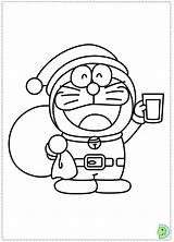 Doraemon Coloring Santa Pages Christmas Drawing Colorare Dinokids Printable Book Da Color Online Immagini Close Getdrawings sketch template