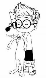 Peabody Sherman Mr Coloring Pages Kids Children Simple sketch template