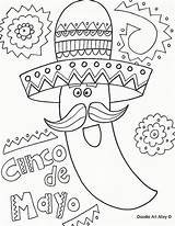 Coloring Mayo Cinco Pages Spanish Hispanic Printable Fiesta Printables Print Activity Color Kids Heritage Doodle Crafts Sheets Preschool Mexican Worksheets sketch template