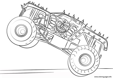 max  monster truck bigfoot coloring page printable