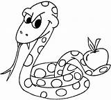 Snake Coloring Pages Cute Year sketch template