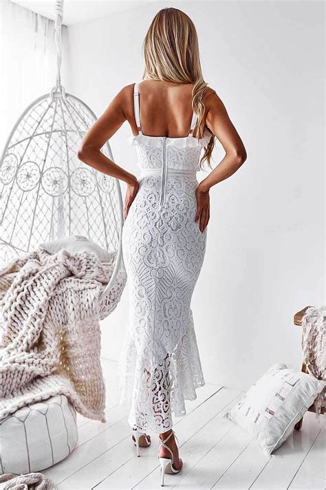 leanne lace midi dress white lace white dress dresses women