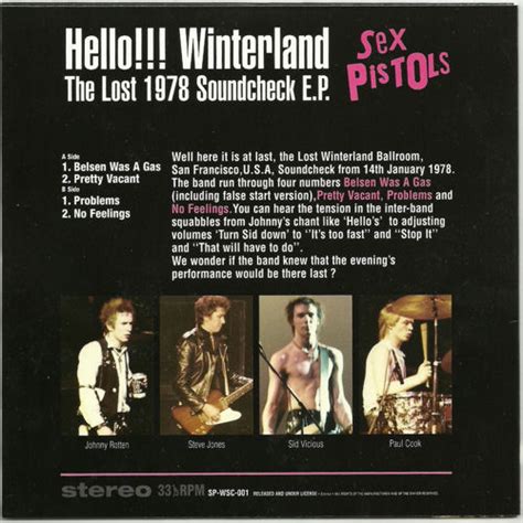 God Save The Sex Pistols Hello Winterland 7 Ep