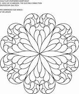 Mandala Coloring Stained Pages Glass Patterns Quilling Heart Geometric Adult Color Embroidery Printable Pattern Mosaic Stencils Paper Feathered Supplies Tibetani sketch template