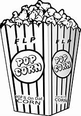 Popcorn Clipartpanda sketch template