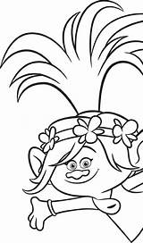 Trolls Branch Colouring sketch template