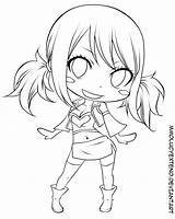 Fairy Anime Chibi Coloring Tail Lineart Pages Sheets Choose Board sketch template