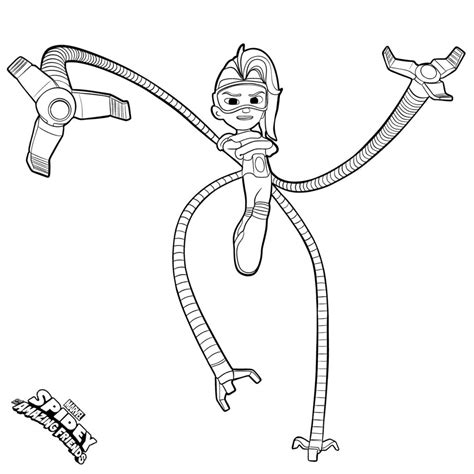 marvels spidey coloring page