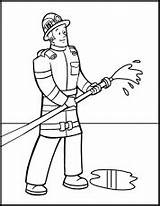 Coloring Pages Firefighter Female Quality High sketch template