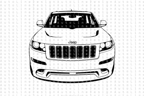 jeep grand cherokee srt wk offroad  svg  dxf eps png etsy