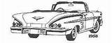 Coloring Pages Book Chevrolet Corvette 1958 Bel Air Early Classic sketch template
